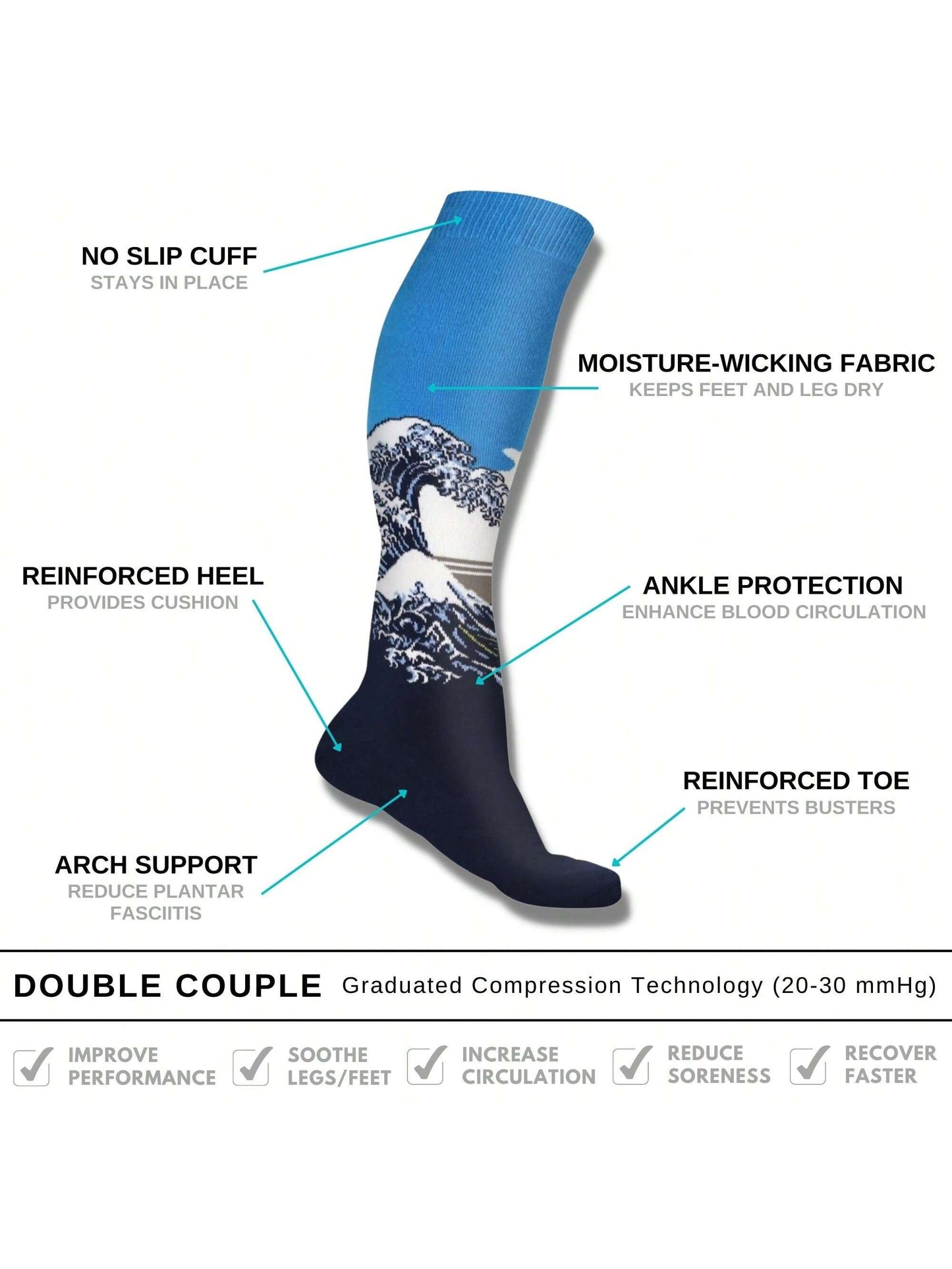 Famous Art Paintings Knee High Socks For Women And Men - Stylish Artistic Socks (3-Pairs) Set 2