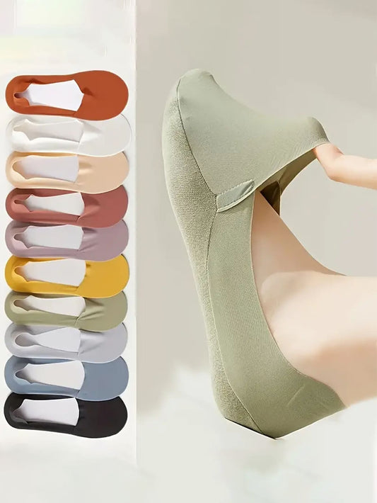 6 Pairs Solid Color Soft Lightweight No Show Socks For Women, Comfortable Low Cut Ankle Socks Multicolor