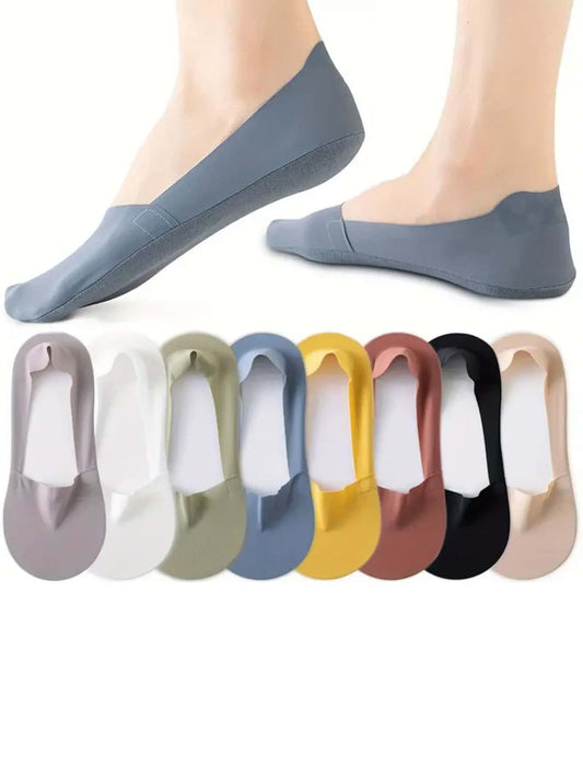 6 Pairs Solid Color Soft Lightweight No Show Socks For Women, Comfortable Low Cut Ankle Socks Multicolor