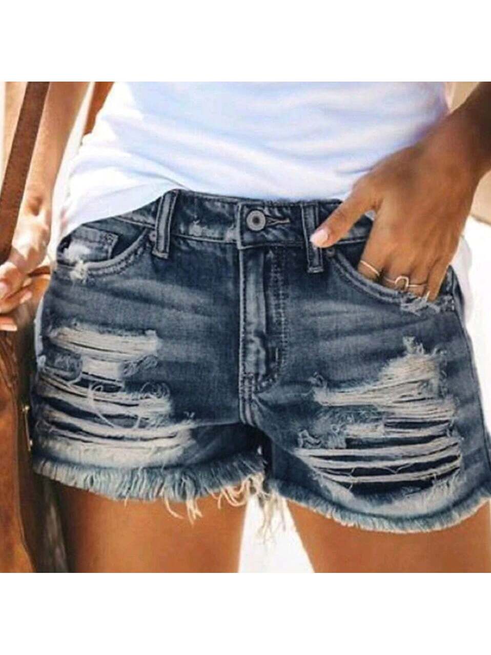 Women's Jeans Shorts Denim Light Blue